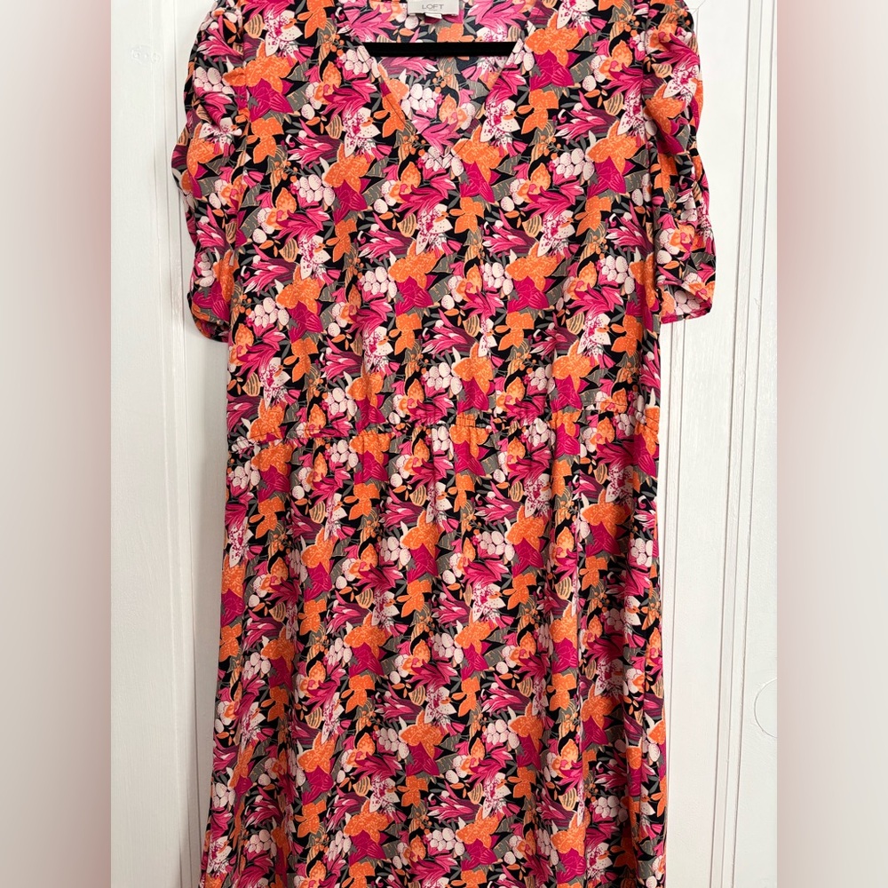 LOFT Multicolor Floral Dress